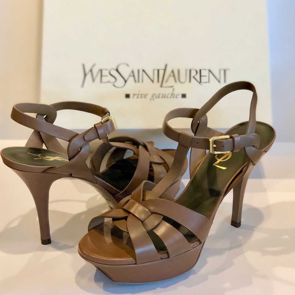 ⛔️SOLD⛔️Authentic YSL Tribute Sandal Brown Size 36 - Picture 2 of 8
